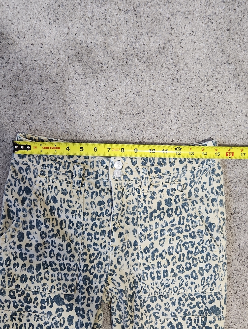 PILCRO Anthropologie The Wanderer Leopard Mid Rise Relaxed Jeans Womens 27 - Picture 8 of 10